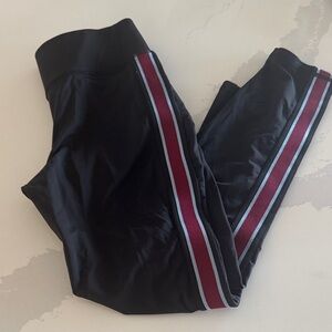 MICHI Black Leggings with side stripes